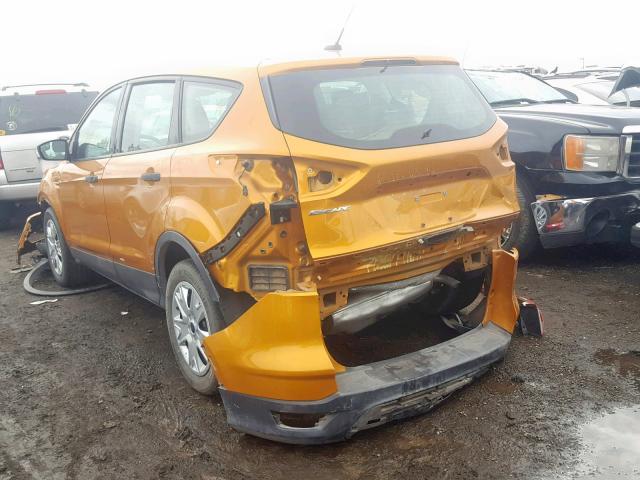 1FMCU0F70GUB73165 - 2016 FORD ESCAPE S YELLOW photo 3