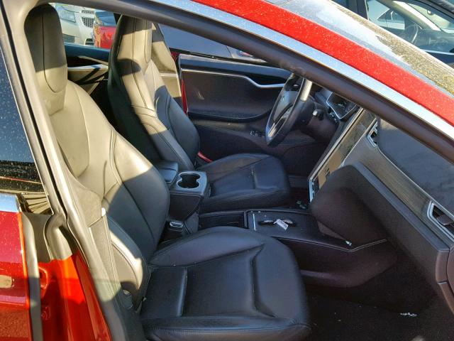 5YJSA1E20GF141961 - 2016 TESLA MODEL S Կարմիր լուսանկար 5