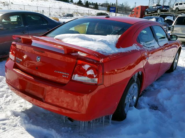 2B3KA33VX9H513345 - 2009 DODGE CHARGER SX RED photo 4