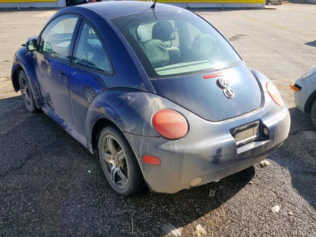3VWCS21C91M417432 - 2001 VOLKSWAGEN NEW BEETLE Schwarz Foto 3