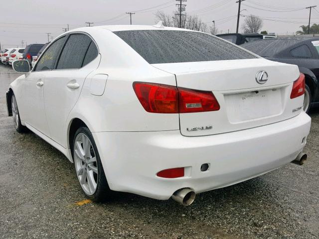 JTHBK262772054075 - 2007 LEXUS IS 250 WHITE photo 3