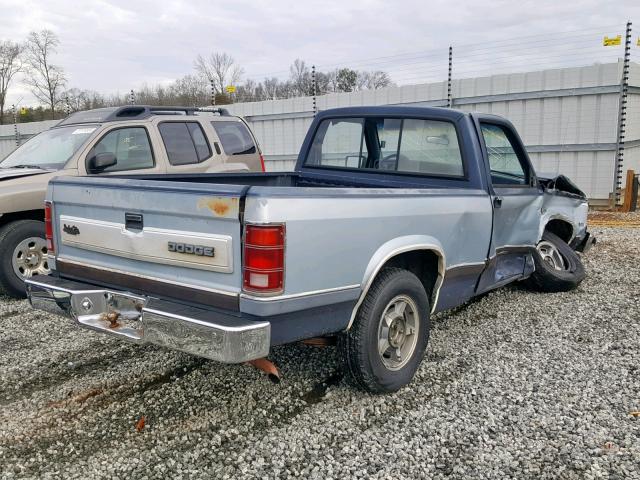 1B7GN14M7HS305160 - 1987 DODGE DAKOTA TWO TONE photo 4