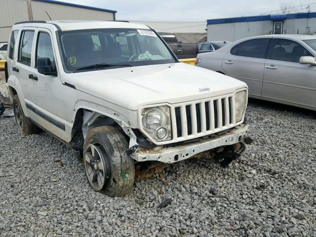 1J8GP28K78W261946 - 2008 JEEP LIBERTY SP WHITE photo 1