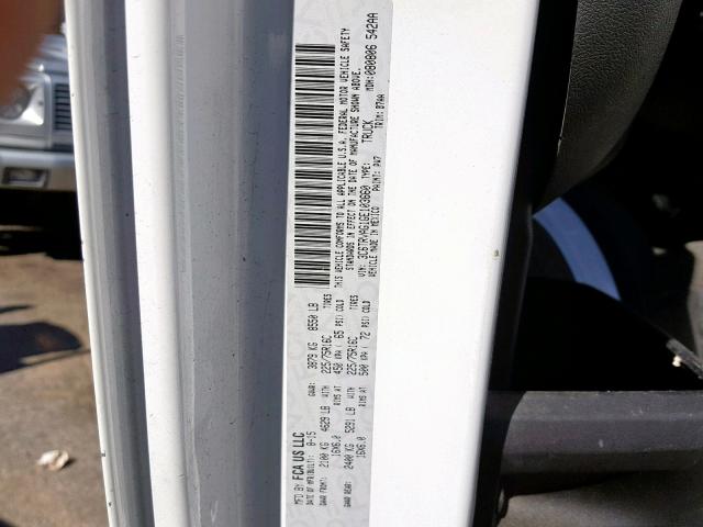 3C6TRVAG1GE103660 - 2016 RAM PROMASTER 白色 照片 10