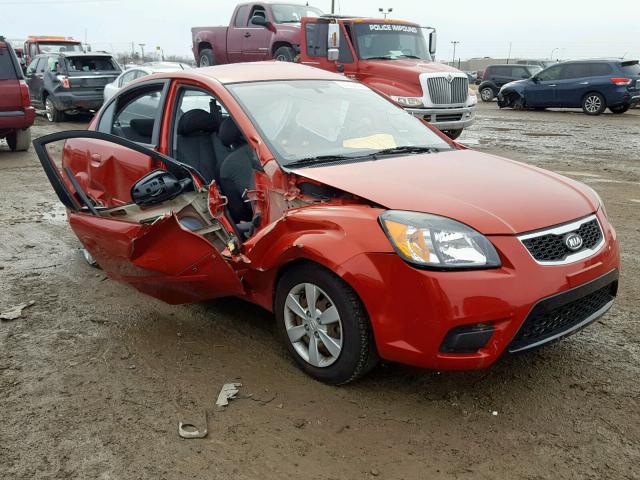 KNADH4A31A6687625 - 2010 KIA RIO LX RED photo 1