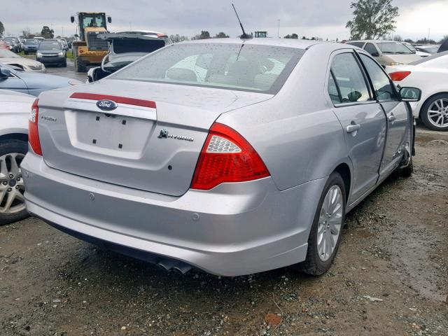 3FADP0L32AR268946 - 2010 FORD FUSION HYB SILVER photo 4