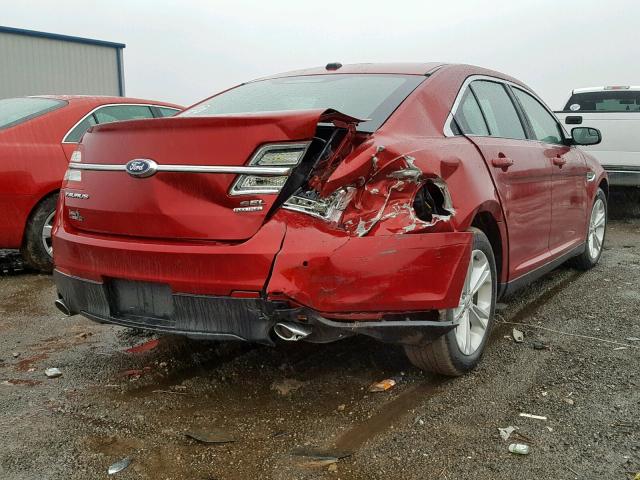 1FAHP2E80FG188310 - 2015 FORD TAURUS SEL RED photo 4