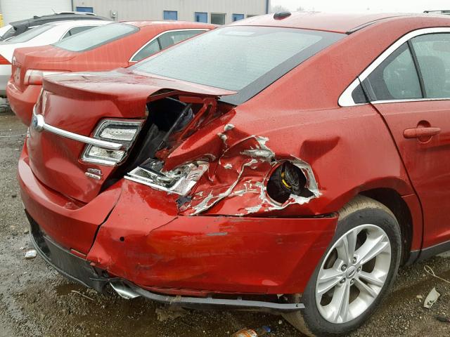 1FAHP2E80FG188310 - 2015 FORD TAURUS SEL RED photo 9