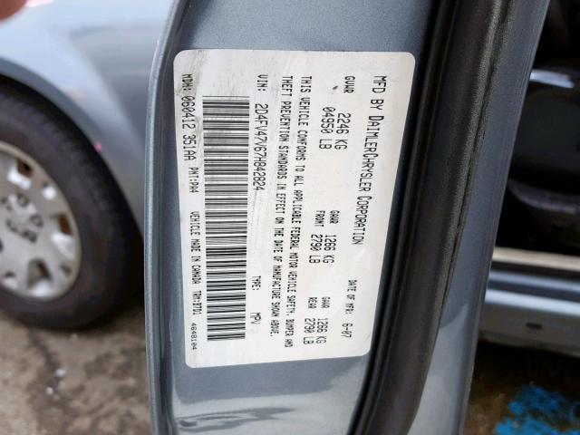 2D4FV47V67H842824 - 2007 DODGE MAGNUM SXT GRAY photo 10