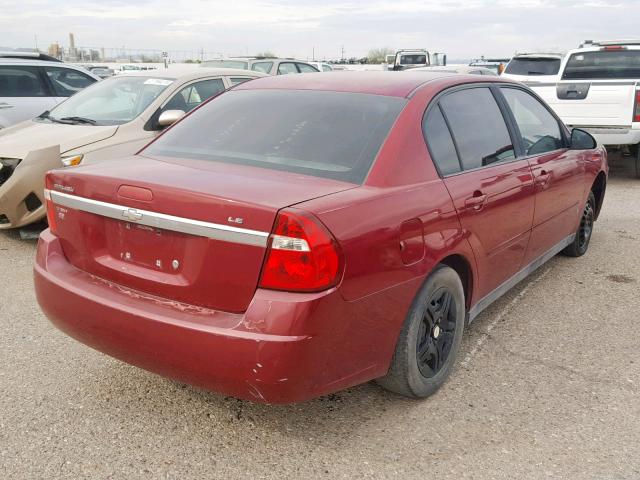 1G1ZS51F46F145400 - 2006 CHEVROLET MALIBU LS RED photo 4