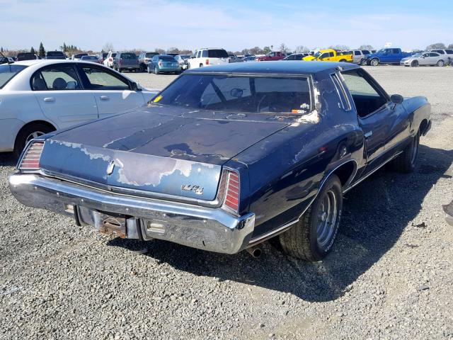 1H57K3B582773 - 1973 CHEVROLET MONTE CARL BLUE photo 4