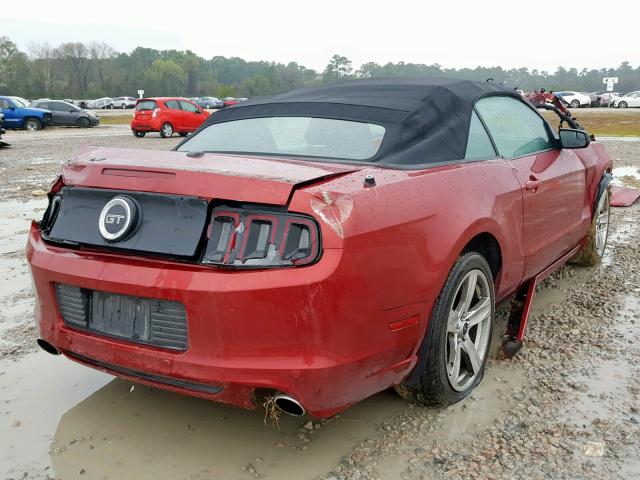 1ZVBP8FF4E5212387 - 2014 FORD MUSTANG GT RED photo 4