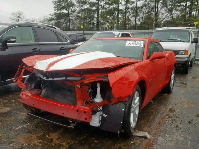 2G1FA1E31D9242381 - 2013 CHEVROLET CAMARO LS RED photo 2