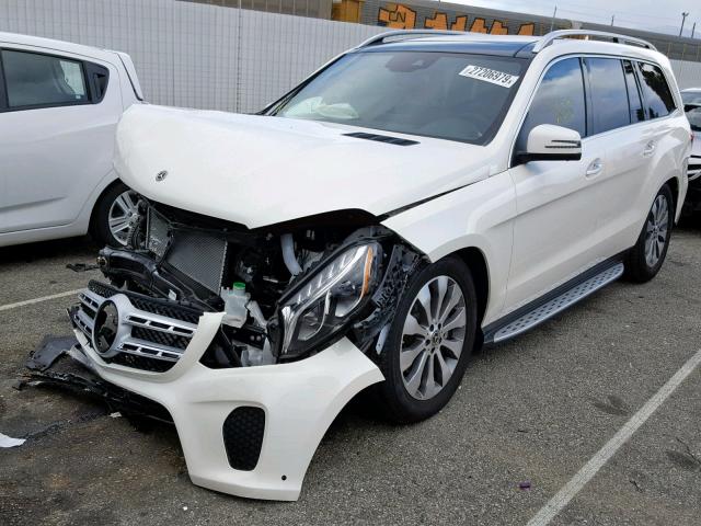 4JGDF6EE0JB166964 - 2018 MERCEDES-BENZ GLS 450 4M WHITE photo 2