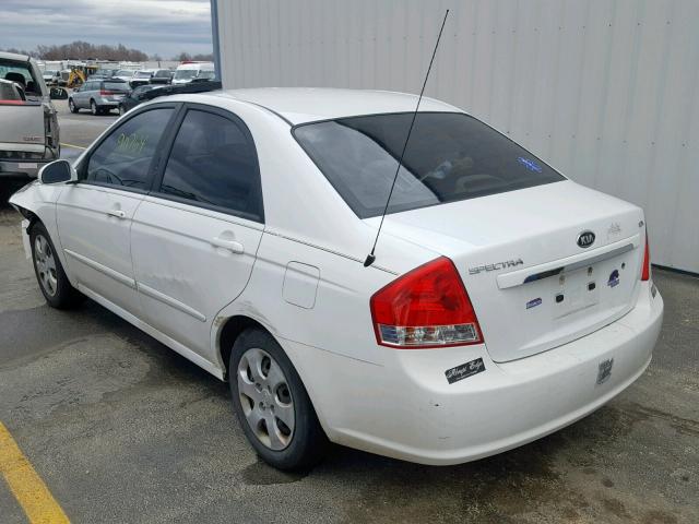 KNAFE121885546161 - 2008 KIA SPECTRA EX WHITE photo 3