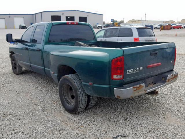 3D7MA48C83G861369 - 2003 DODGE RAM 3500 S GREEN photo 3