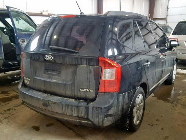 KNAFG526287194275 - 2008 KIA RONDO LX BLACK photo 4