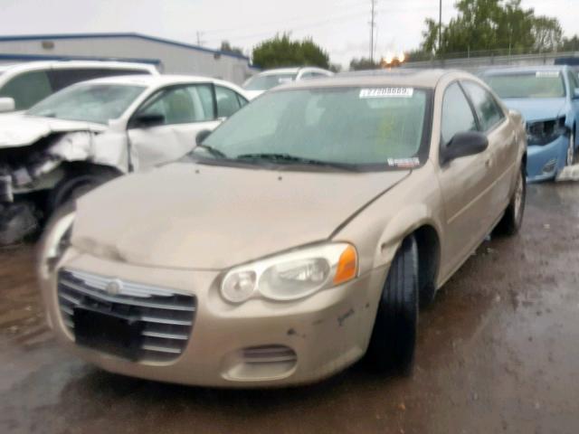 1C3AL56R44N412112 - 2004 CHRYSLER SEBRING LX TAN photo 2