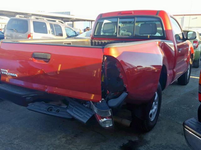 5TENX4CN6AZ742758 - 2010 TOYOTA TACOMA RED photo 4