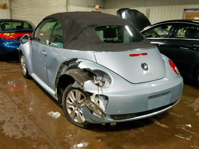 3VWRF31Y69M402429 - 2009 VOLKSWAGEN NEW BEETLE Mavi foto 3