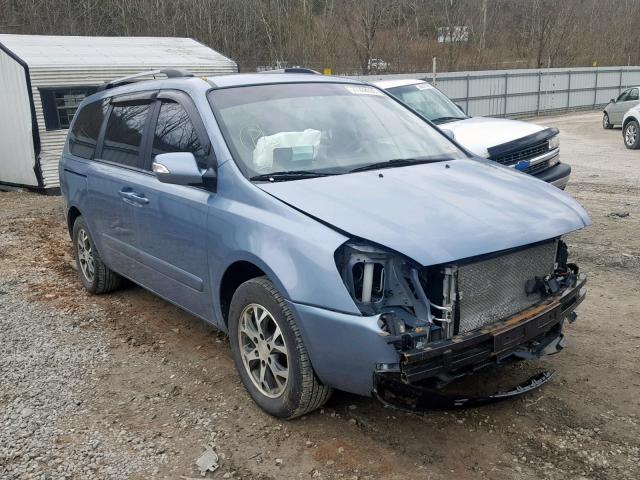 KNDMG4C72E6537857 - 2014 KIA SEDONA LX BLUE photo 1