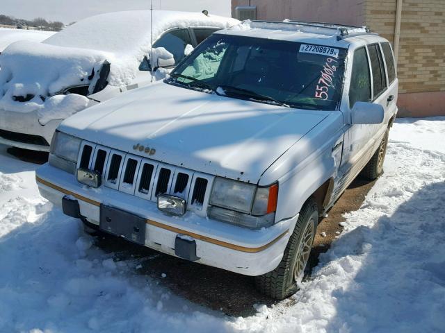 1J4GZ78Y8SC602051 - 1995 JEEP GRAND CHER WHITE photo 2