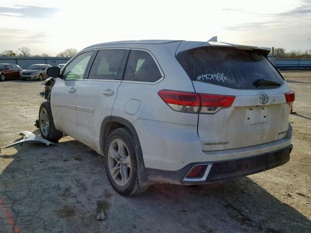 5TDDZRFH6HS377546 - 2017 TOYOTA HIGHLANDER WHITE photo 3