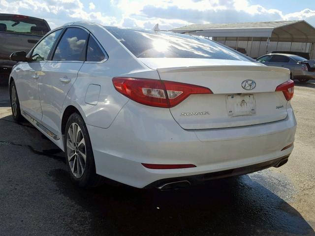 5NPE34AF1GH330864 - 2016 HYUNDAI SONATA SPO WHITE photo 3