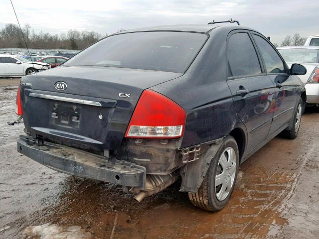 KNAFE221595627870 - 2009 KIA SPECTRA EX BLACK photo 4