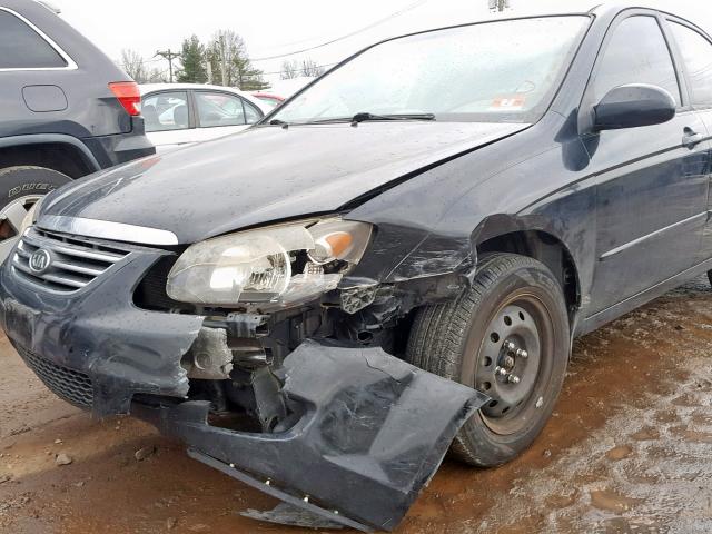 KNAFE221595627870 - 2009 KIA SPECTRA EX BLACK photo 9