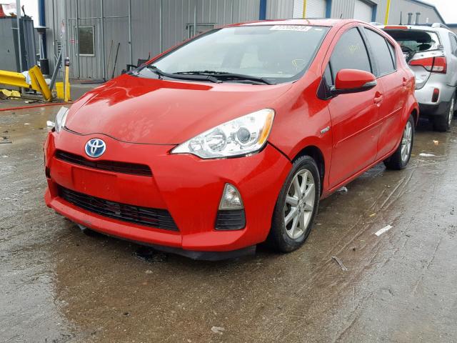 JTDKDTB37C1020430 - 2012 TOYOTA PRIUS C RED photo 2