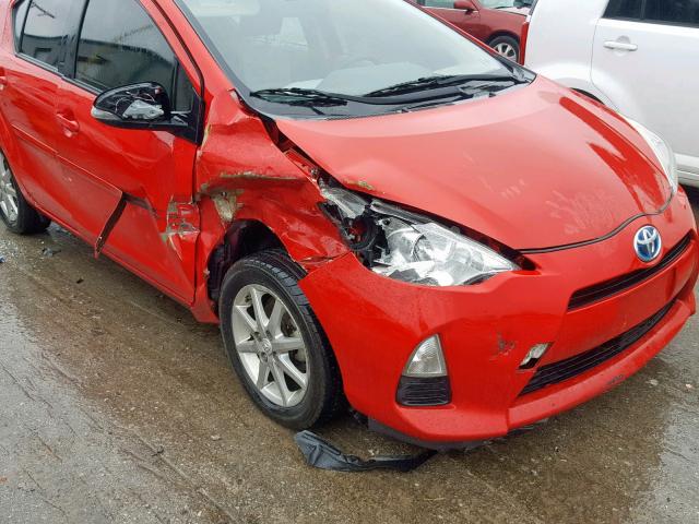 JTDKDTB37C1020430 - 2012 TOYOTA PRIUS C RED photo 9