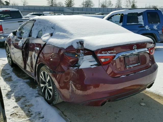 1N4AA6AP5HC371557 - 2017 NISSAN MAXIMA 3.5 BURGUNDY photo 3