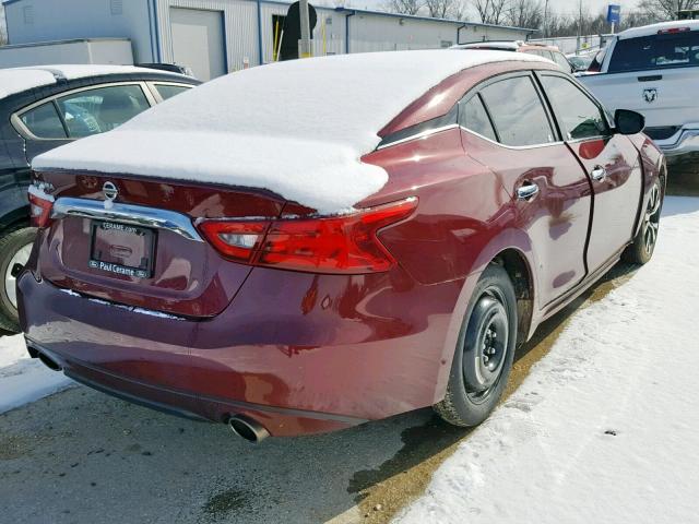 1N4AA6AP5HC371557 - 2017 NISSAN MAXIMA 3.5 BURGUNDY photo 4