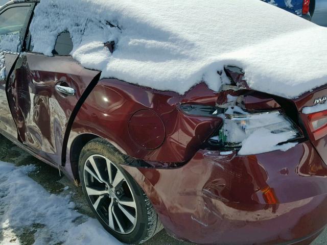 1N4AA6AP5HC371557 - 2017 NISSAN MAXIMA 3.5 BURGUNDY photo 9