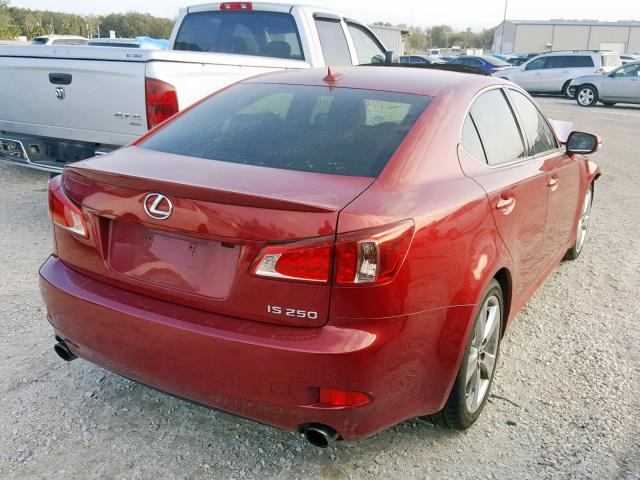 JTHBF5C21C5169712 - 2012 LEXUS IS 250 RED photo 4