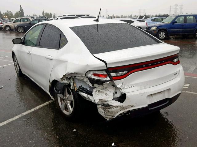 1C3CDFBB7GD767208 - 2016 DODGE DART SXT WHITE photo 3