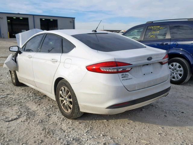 3FA6P0G78HR141084 - 2017 FORD FUSION S WHITE photo 3