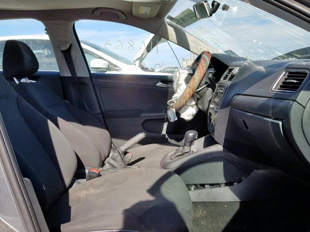 3VW2K7AJ6CM383721 - 2012 VOLKSWAGEN JETTA BASE GRAY photo 5