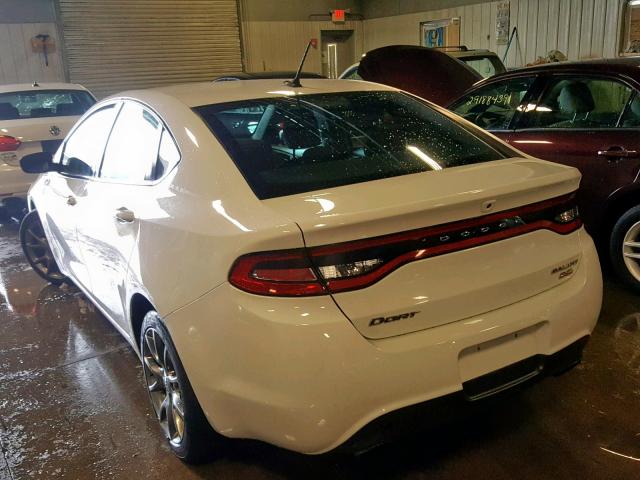 1C3CDFBB8ED677076 - 2014 DODGE DART SXT WHITE photo 3