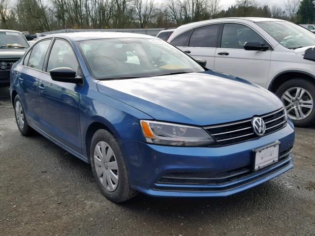 3VW2K7AJ7FM319966 - 2015 VOLKSWAGEN JETTA BASE Կապույտ լուսանկար 1