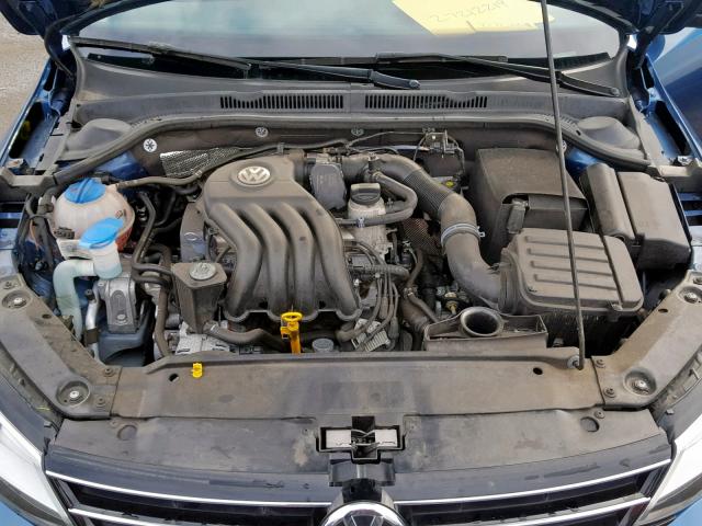 3VW2K7AJ7FM319966 - 2015 VOLKSWAGEN JETTA BASE Կապույտ լուսանկար 7