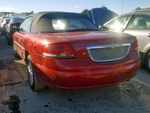 1C3EL55R96N129873 - 2006 CHRYSLER SEBRING TO BURGUNDY photo 3