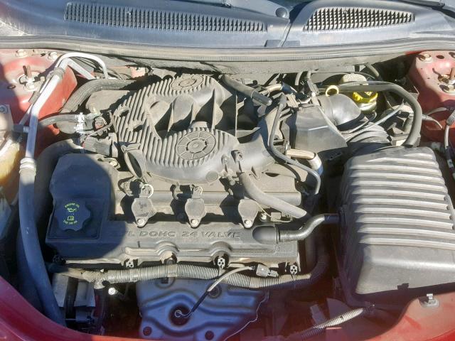 1C3EL55R96N129873 - 2006 CHRYSLER SEBRING TO BURGUNDY photo 7