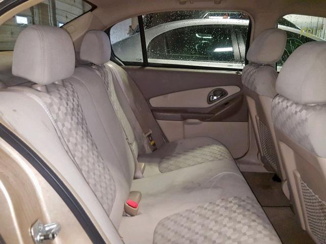1G1ZT52825F103920 - 2005 CHEVROLET MALIBU LS GOLD photo 6