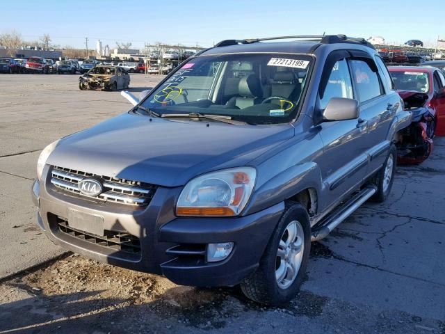 KNDJE723277323277 - 2007 KIA SPORTAGE E GRAY photo 2