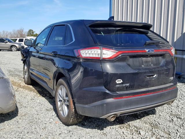 2FMTK4J85FBC08008 - 2015 FORD EDGE SEL BLACK photo 3