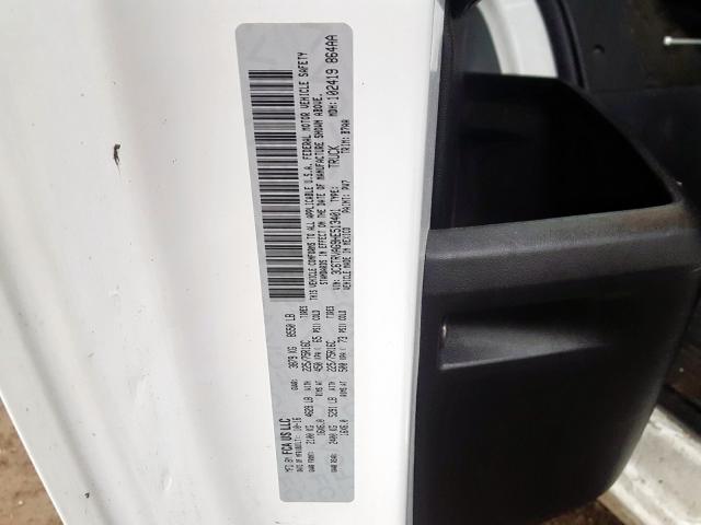 3C6TRVAG9HE513401 - 2017 RAM PROMASTER 1500 1500 STANDARD  photo 10