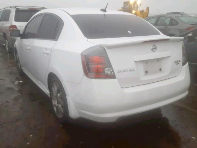 3N1CB61E27L693447 - 2007 NISSAN SENTRA SE- WHITE photo 3