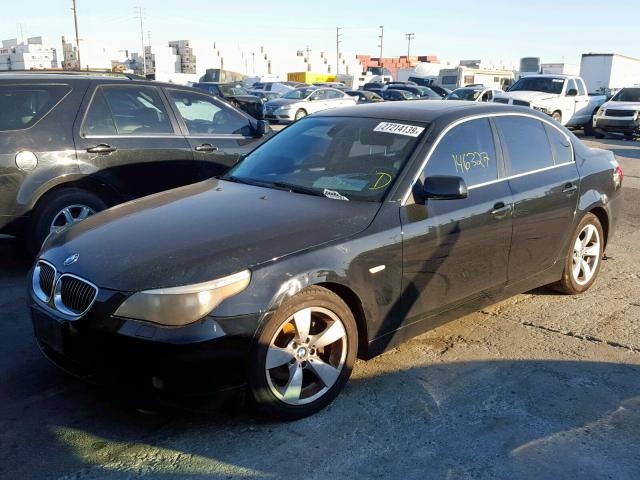 WBANE53547CW67459 - 2007 BMW 525 I BLACK photo 2